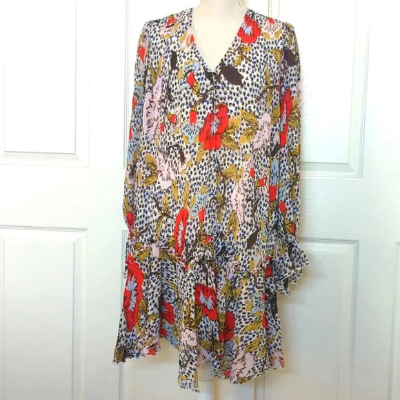 Diane Von Furstenberg Kacie Floral Leopard Dress - Picture 4 of 10